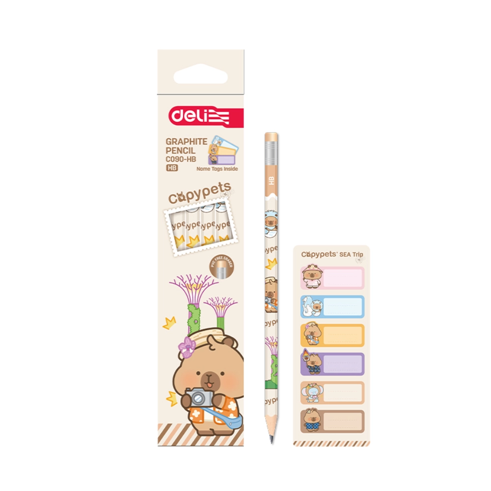 Lapiz Grafito Deli Hb Pqt12 Capypets