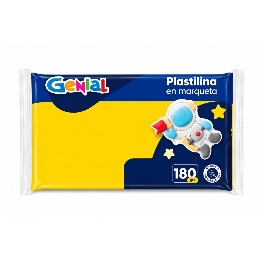 Plastilina Genial Marqueta Amarillo 180Gr