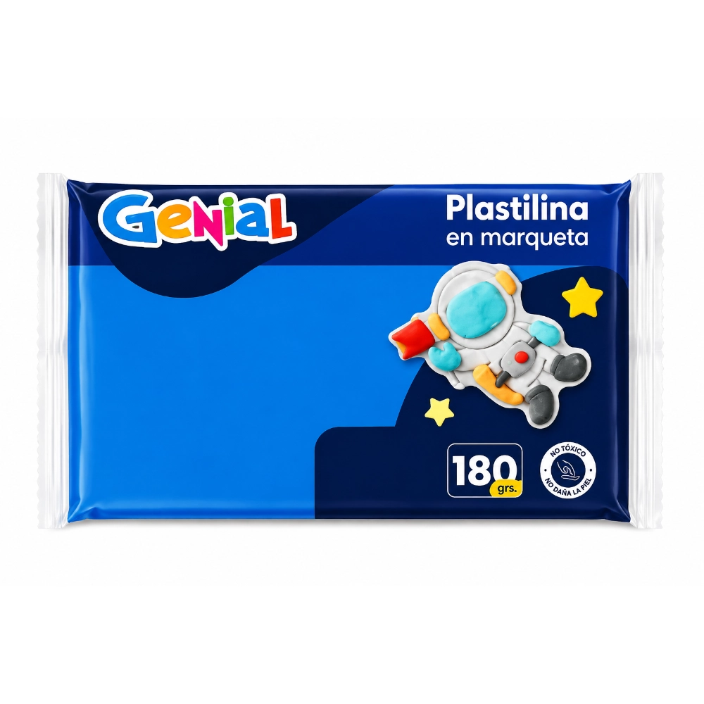 Plastilina Genial Marqueta Azul 180Gr