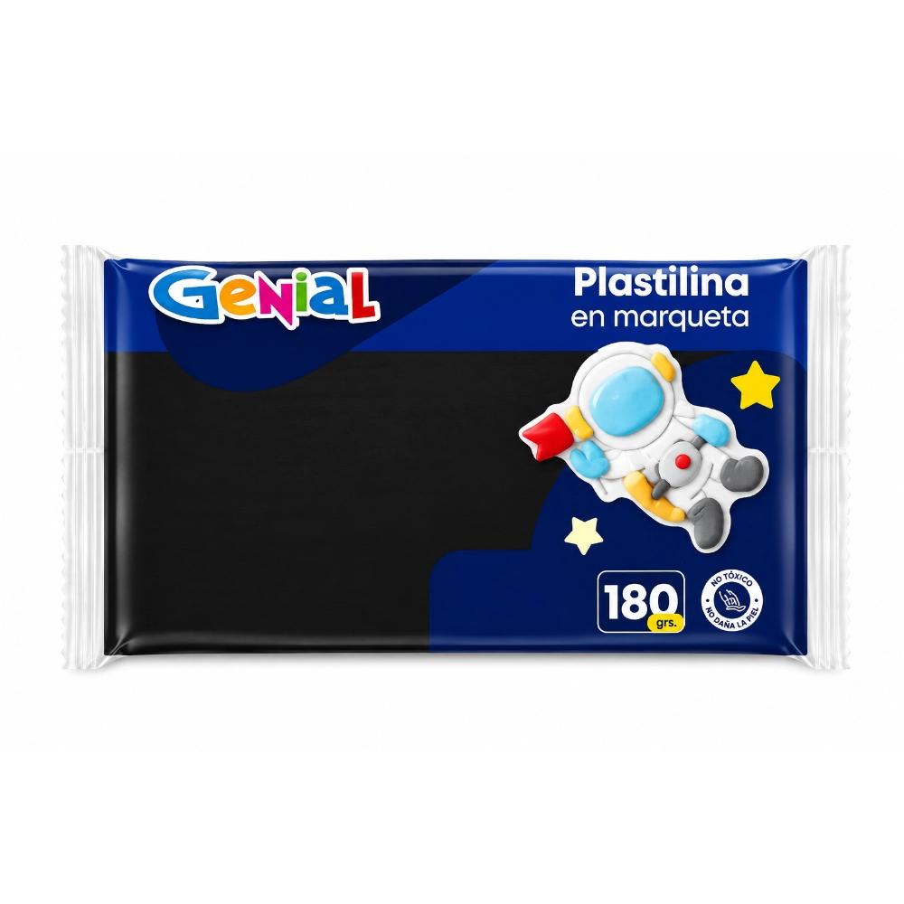 Plastilina Genial Marqueta Negro 180Gr