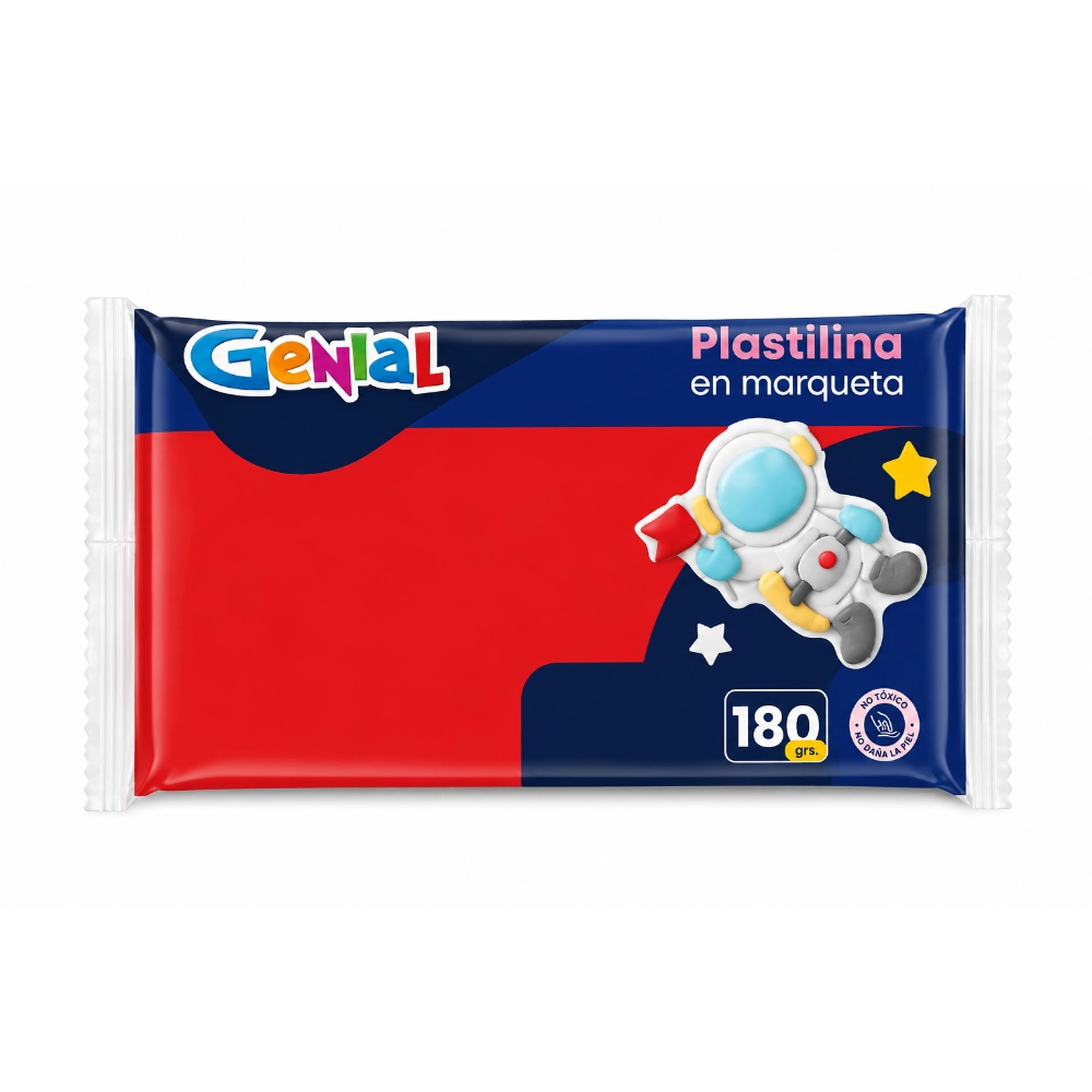 Plastilina Genial Marqueta Rojo 180Gr
