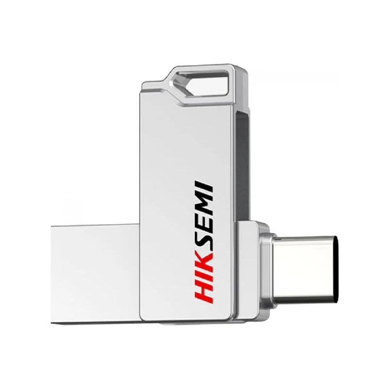 Usb 64Gb 3.2 Usb-C+Usb-A E327C Gris Metal Hiksemi