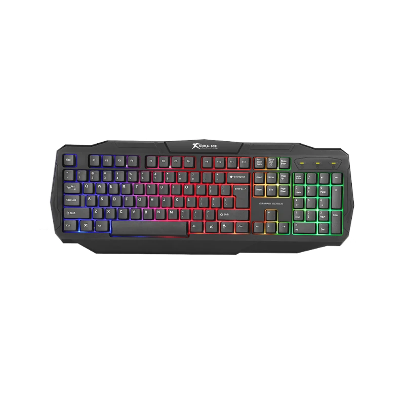 Teclado Xtrike Me Usb Negro Rainbow Full Size KB-302