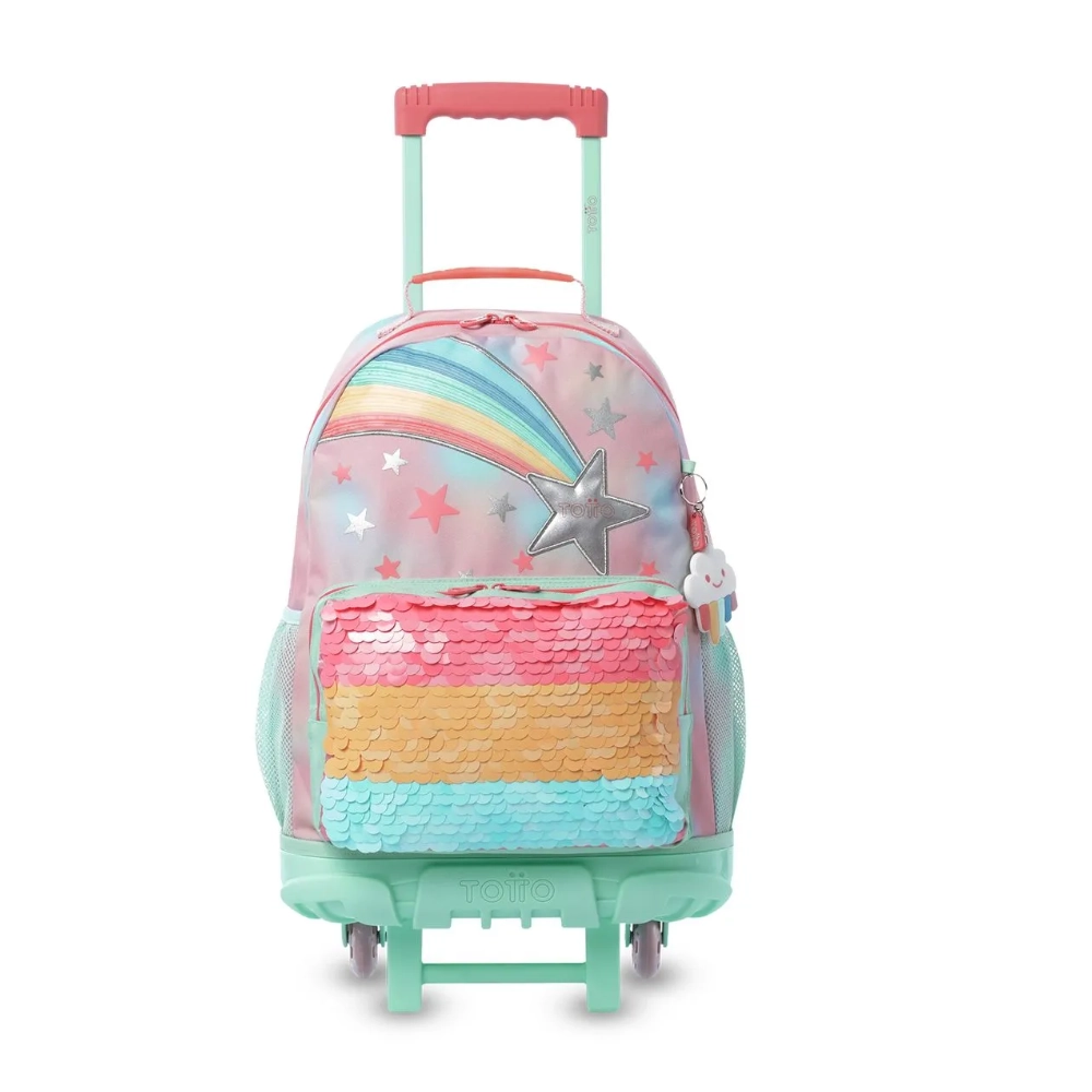 Mochila Totto C/Rodos Bomper Rainbow Star L 1Kf