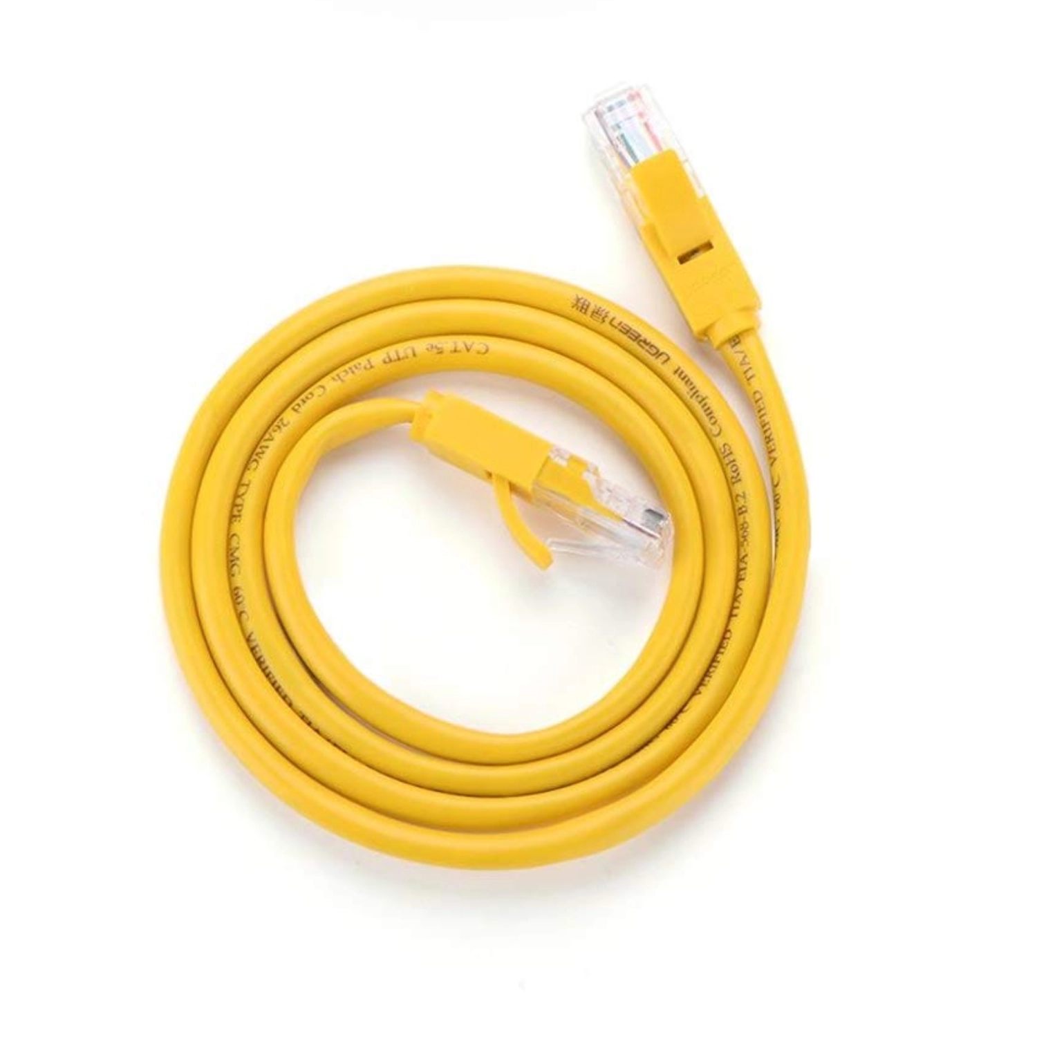 Cable De Red Cat5E Utp 2M Amarillo Patch Cord Nw103 Ugreen
