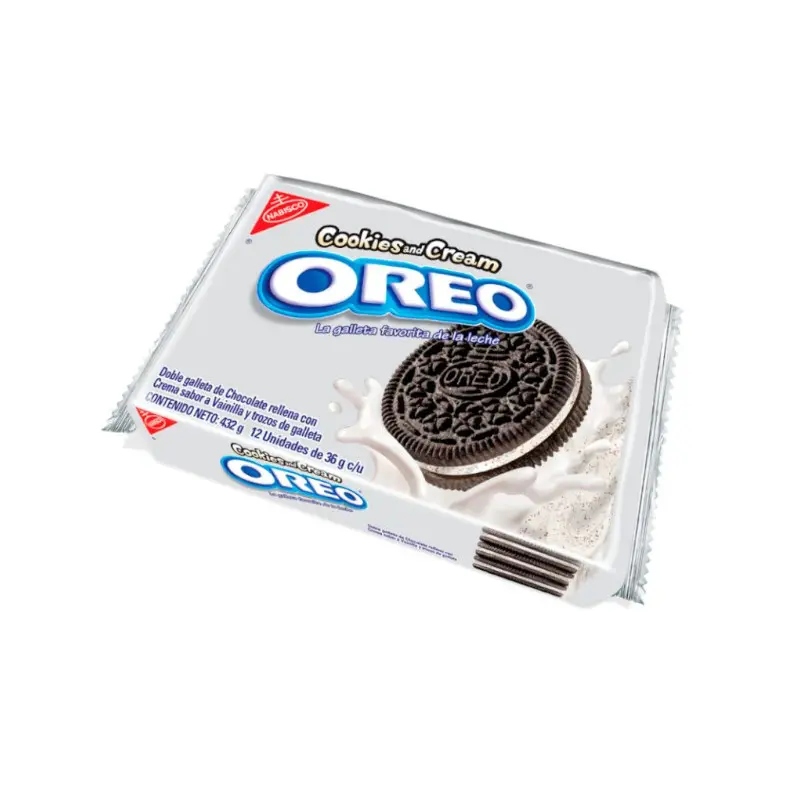 Galleta Oreo Cookies &amp; Cream Pqt12 36gr
